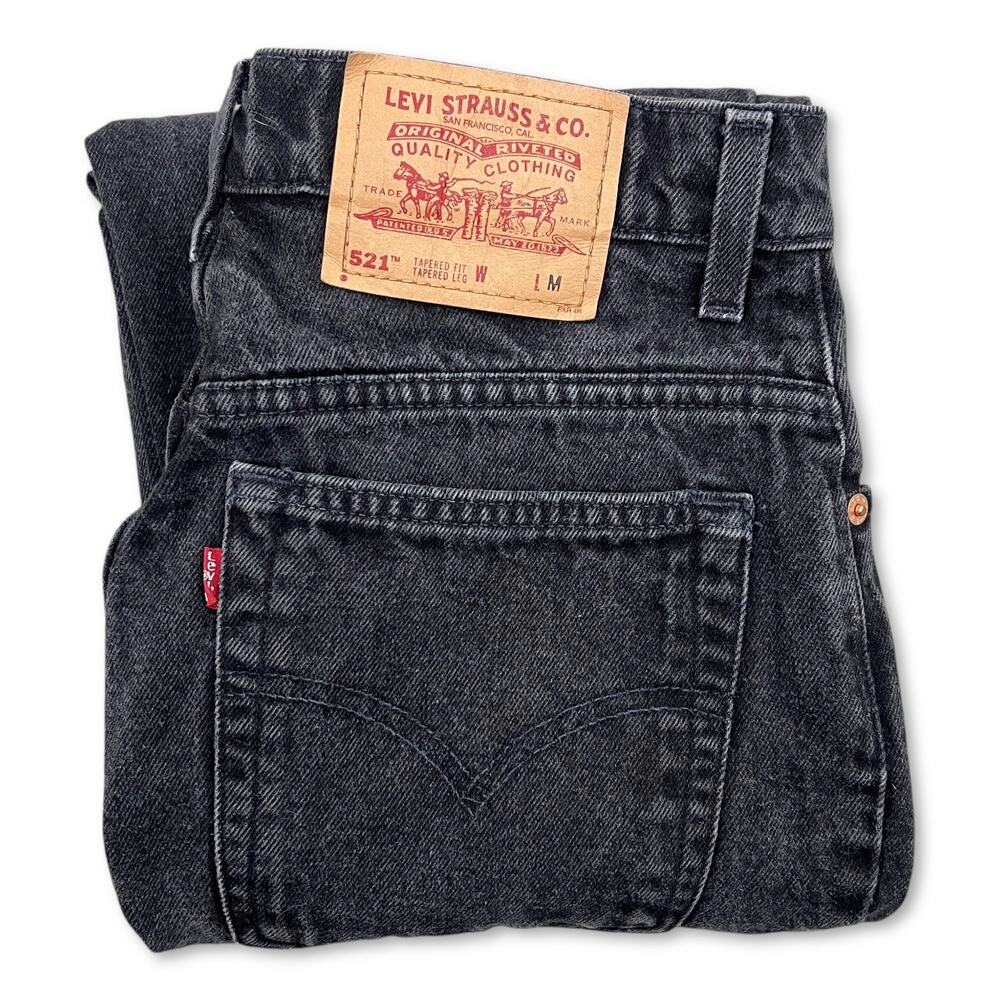 Vintage 521 Black Levi’s Jeans | Size‎ 27 x 30 | Tapered Fit Tapered Leg |